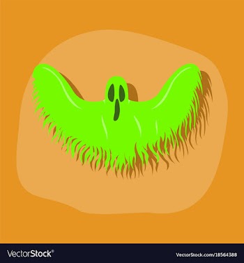 Paper sticker on stylish background ghost vector image