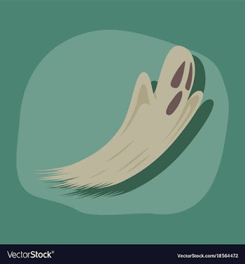 Paper sticker on stylish background ghost vector image