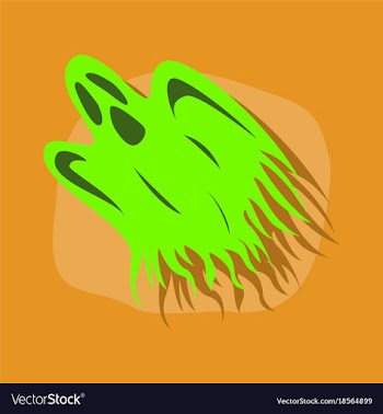 Paper sticker on stylish background ghost vector image