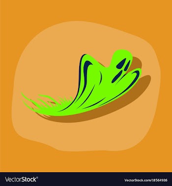 Paper sticker on stylish background ghost vector image
