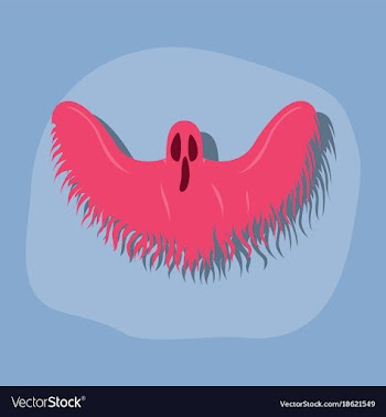 Paper sticker on stylish background ghost vector image
