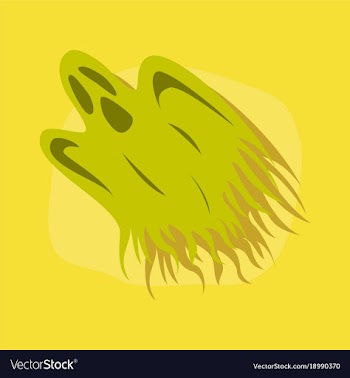 Paper sticker on stylish background ghost vector image