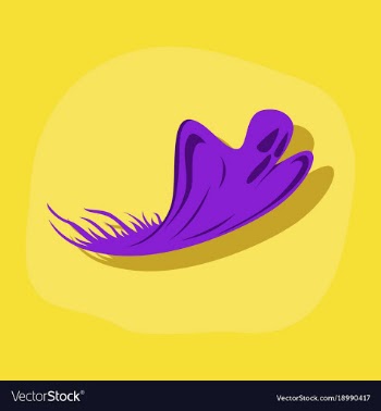 Paper sticker on stylish background ghost vector image