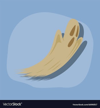 Paper sticker on stylish background ghost vector image