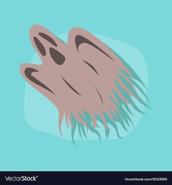 Paper sticker on stylish background ghost vector image