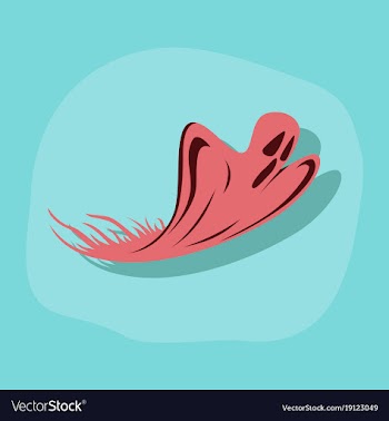 Paper sticker on stylish background ghost vector image