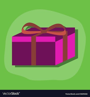 Paper sticker on stylish background gift box vector image