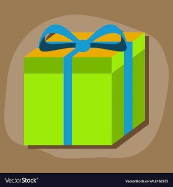 Paper sticker on stylish background gift box vector image