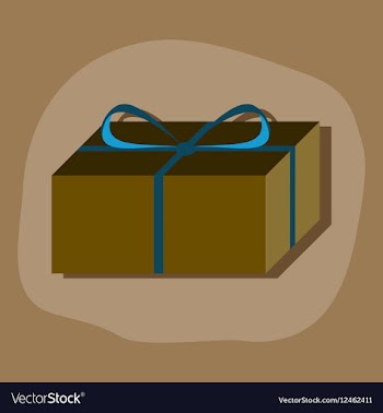 Paper sticker on stylish background gift box vector image