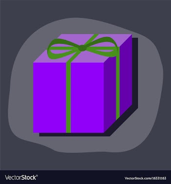 Paper sticker on stylish background gift box vector image