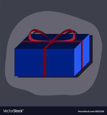 Paper sticker on stylish background gift box vector image