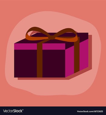Paper sticker on stylish background gift box vector image