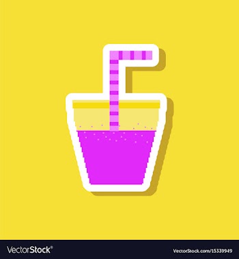 Paper sticker on stylish background glass of soda vector image