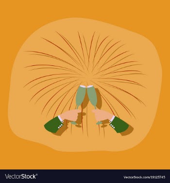 Paper sticker on stylish background glasses vector image