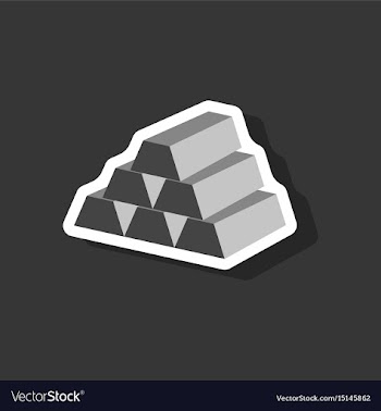 Paper sticker on stylish background gold bars vector image