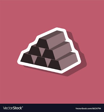 Paper sticker on stylish background gold bars vector image