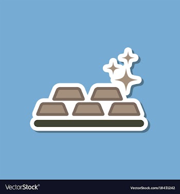 Paper sticker on stylish background gold bullion vector image