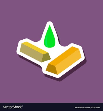 Paper sticker on stylish background gold silver vector image