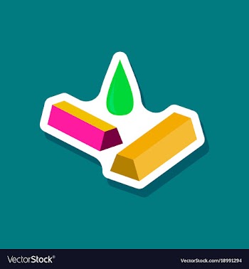 Paper sticker on stylish background gold silver vector image
