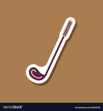 Paper sticker on stylish background golf club vector image