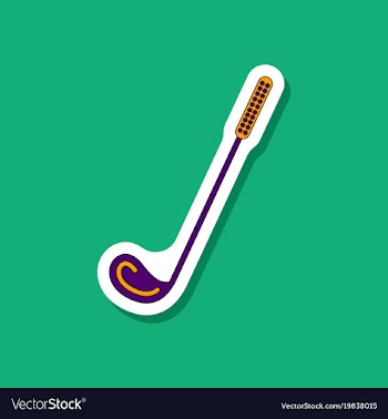 Paper sticker on stylish background golf club vector image