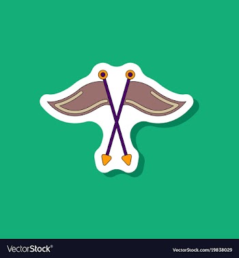 Paper sticker on stylish background golf flags vector image