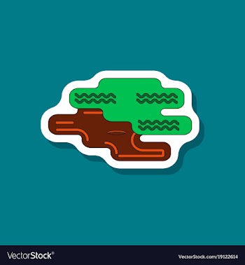Paper sticker on stylish background golf hole vector image