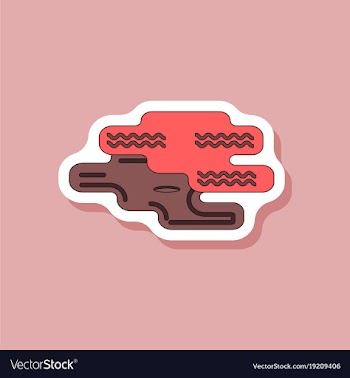 Paper sticker on stylish background golf hole vector image