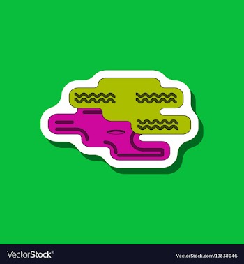 Paper sticker on stylish background golf hole vector image