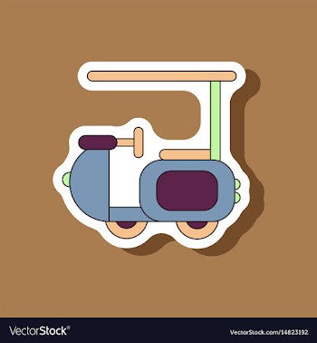 Paper sticker on stylish background golf machine vector image