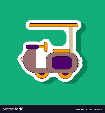 Paper sticker on stylish background golf machine vector image