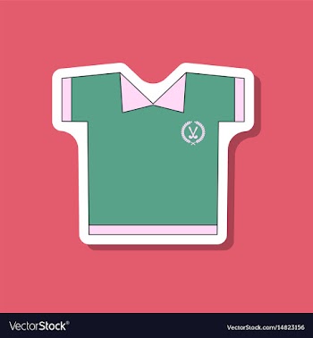 Paper sticker on stylish background golf shirt vector image