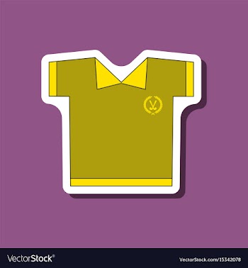 Paper sticker on stylish background golf shirt vector image