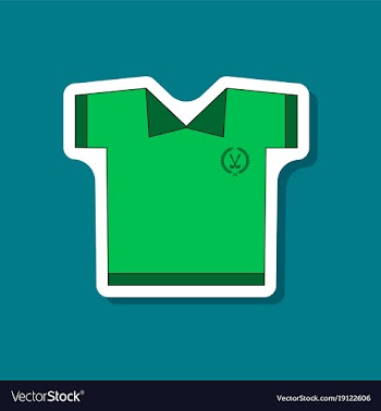 Paper sticker on stylish background golf shirt vector image