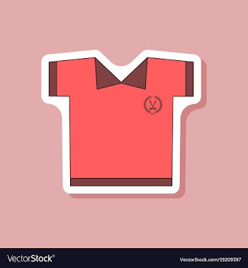 Paper sticker on stylish background golf shirt vector image