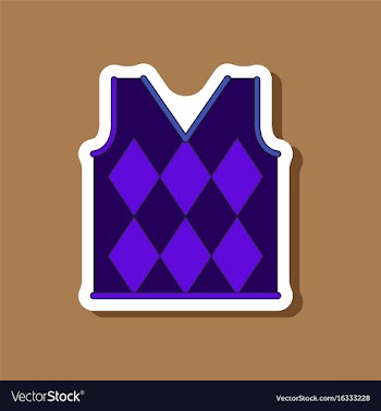 Paper sticker on stylish background golf vest vector image