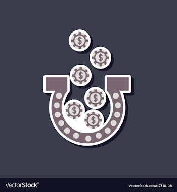 Paper sticker on stylish background good luck logo vector image