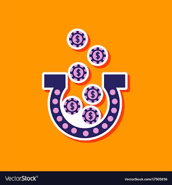 Paper sticker on stylish background good luck logo vector image