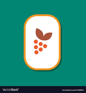 Paper sticker on stylish background grapes with vector image