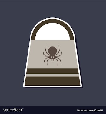 Paper sticker on stylish background halloween bag vector image