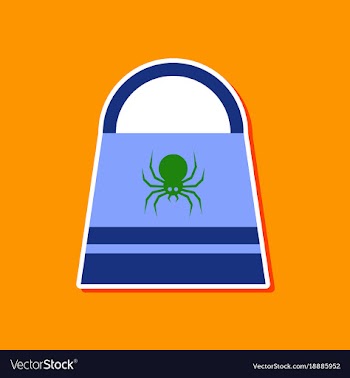 Paper sticker on stylish background halloween bag vector image