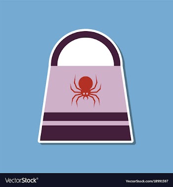 Paper sticker on stylish background halloween bag vector image