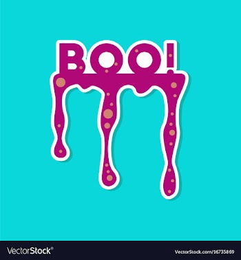 Paper sticker on stylish background halloween boo vector image