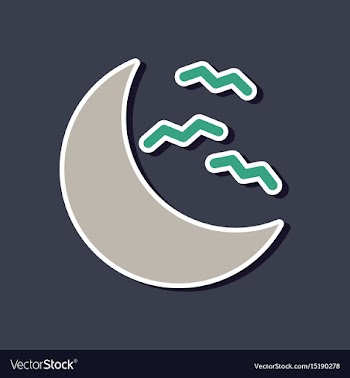 Paper sticker on stylish background halloween moon vector image