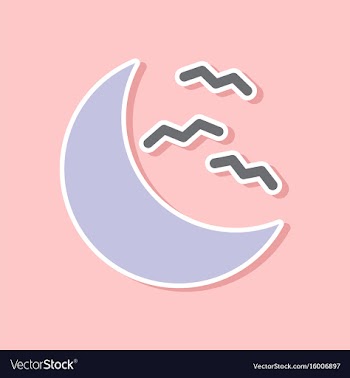 Paper sticker on stylish background halloween moon vector image