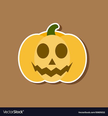 Paper sticker on stylish background halloween vector image