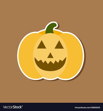 Paper sticker on stylish background halloween vector image