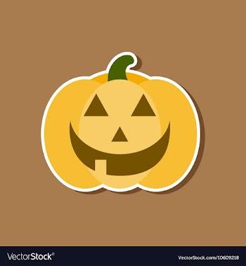 Paper sticker on stylish background halloween vector image