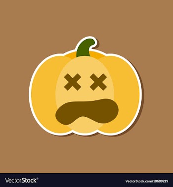 Paper sticker on stylish background halloween vector image
