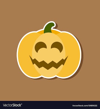 Paper sticker on stylish background halloween vector image